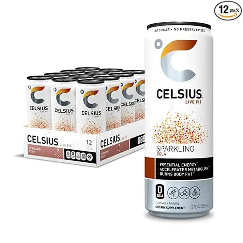 Energize Your Day with Celsius Sparkling Energy Drinks - 12-Pack of 335ml Cans Celsius