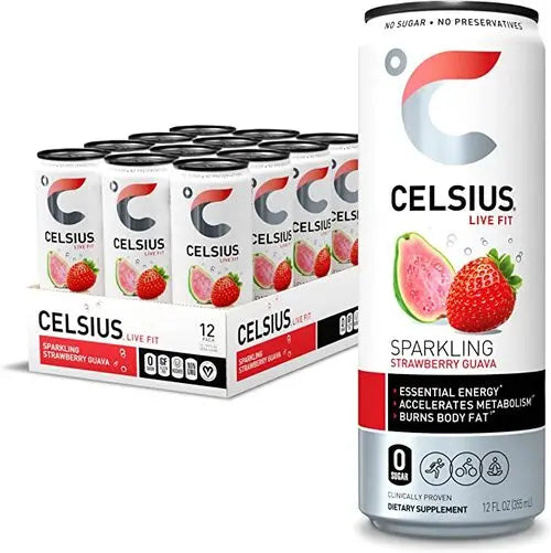 Energize Your Day with Celsius Sparkling Energy Drinks - 12-Pack of 335ml Cans Celsius