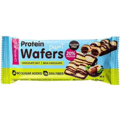 Chikalab Protein Wafer: High-Protein Waffle Bars (12x40g) - Gluten-Free, Sugar-Free, and Delicious!1 | Box 680g Chikalab