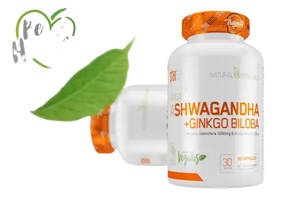 STARLABS ASHWAGANDA + GINKGO BILOBA 60Capsules Starlabs Nutrition