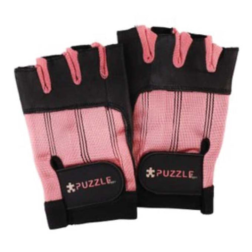 Puzzle Pink & Black Fitness Gloves