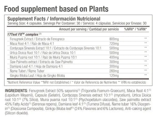 STARLAB 17TEST FX PRO 120 capsules Starlabs Nutrition